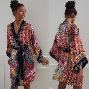 NWT Anthropologie Zadie Velvet Robe Kimono XS/S